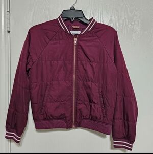 Old Navy Bomber Jacket Winter Wine Color Size XL 14 Youth